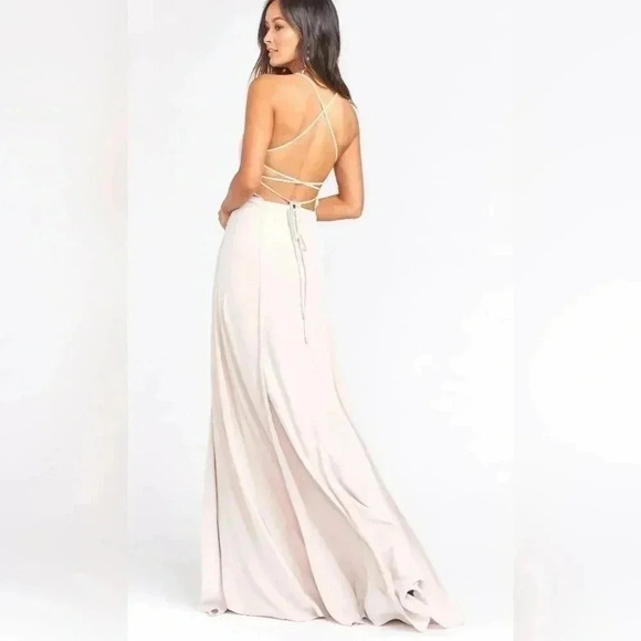 Show Me Your MuMu Godshaw Goddess Gown Dress Size Small Show Me The Ring Crisp - Picture 3 of 7